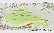 Physical Panoramic Map of Peshawar, lighten, semi-desaturated