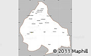 Gray Simple Map of Peshawar, cropped outside
