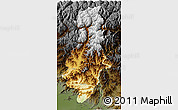 Physical 3D Map of Swat, darken
