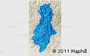 Political 3D Map of Swat, shaded relief outside
