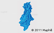 Political 3D Map of Swat, single color outside