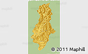 Savanna Style 3D Map of Swat, single color outside