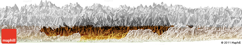 Physical Horizon Map of Swat, lighten