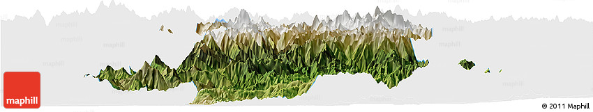 Satellite Horizon Map of Swat, single color outside