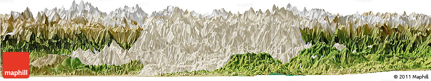 Shaded Relief Horizon Map of Swat, satellite outside Shaded Relief Horizon Map of Swat, satellite outside