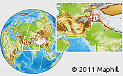 Physical Location Map of Swat, highlighted parent region, within the entire country