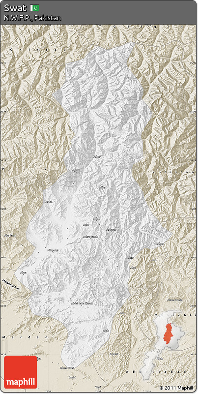 Classic Style Map of Swat