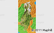 Satellite Map of Swat, political outside