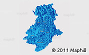 Political Panoramic Map of Swat, single color outside