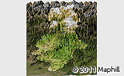 Satellite Panoramic Map of Swat, darken