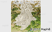 Shaded Relief Panoramic Map of Swat, satellite outside
