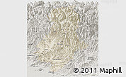 Shaded Relief Panoramic Map of Swat, semi-desaturated