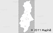 Gray Simple Map of Swat, single color outside