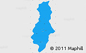 Political Simple Map of Swat, single color outside
