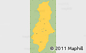 Savanna Style Simple Map of Swat, single color outside