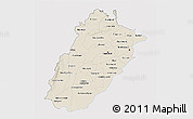 Shaded Relief 3D Map of Punjab, single color outside