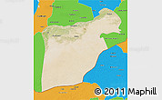 Satellite 3D Map of Bahawalpur, political outside