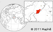 Blank Location Map of Bahawalpur