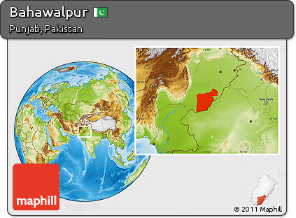 Physical Location Map of Bahawalpur