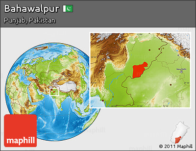 Physical Location Map of Bahawalpur