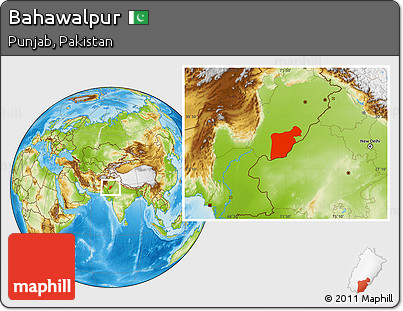 Physical Location Map of Bahawalpur