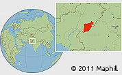 Savanna Style Location Map of Bahawalpur