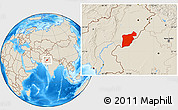 Shaded Relief Location Map of Bahawalpur