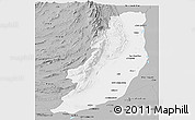 Gray Panoramic Map of Dera Ghazi Khan