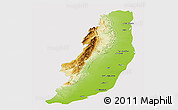 Physical Panoramic Map of Dera Ghazi Khan, cropped outside