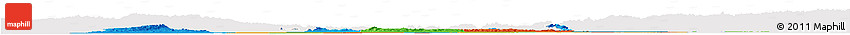 Political Horizon Map of Punjab, single color outside