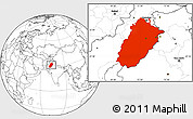 Blank Location Map of Punjab