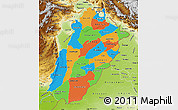Political Map of Punjab, physical outside