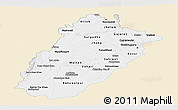 Classic Style Panoramic Map of Punjab, single color outside