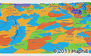 Political Panoramic Map of Punjab