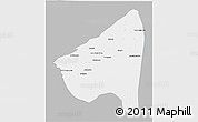 Gray 3D Map of Rahim Yar Khan, single color outside