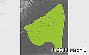 Physical 3D Map of Rahim Yar Khan, darken, desaturated