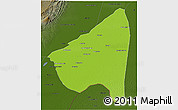 Physical 3D Map of Rahim Yar Khan, darken
