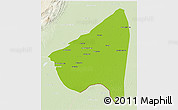 Physical 3D Map of Rahim Yar Khan, lighten