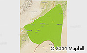 Physical 3D Map of Rahim Yar Khan, satellite outside