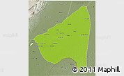 Physical 3D Map of Rahim Yar Khan, semi-desaturated