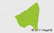 Physical 3D Map of Rahim Yar Khan, single color outside