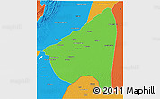 Political 3D Map of Rahim Yar Khan