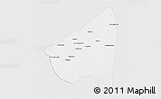 Silver Style 3D Map of Rahim Yar Khan, single color outside