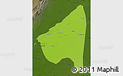 Physical Map of Rahim Yar Khan, darken