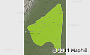 Physical Map of Rahim Yar Khan, darken, semi-desaturated