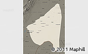 Shaded Relief Map of Rahim Yar Khan, darken