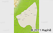 Shaded Relief Map of Rahim Yar Khan, physical outside