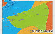 Physical Panoramic Map of Rahim Yar Khan, political outside