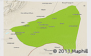 Physical Panoramic Map of Rahim Yar Khan, shaded relief outside