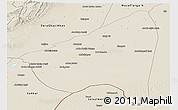 Shaded Relief Panoramic Map of Rahim Yar Khan